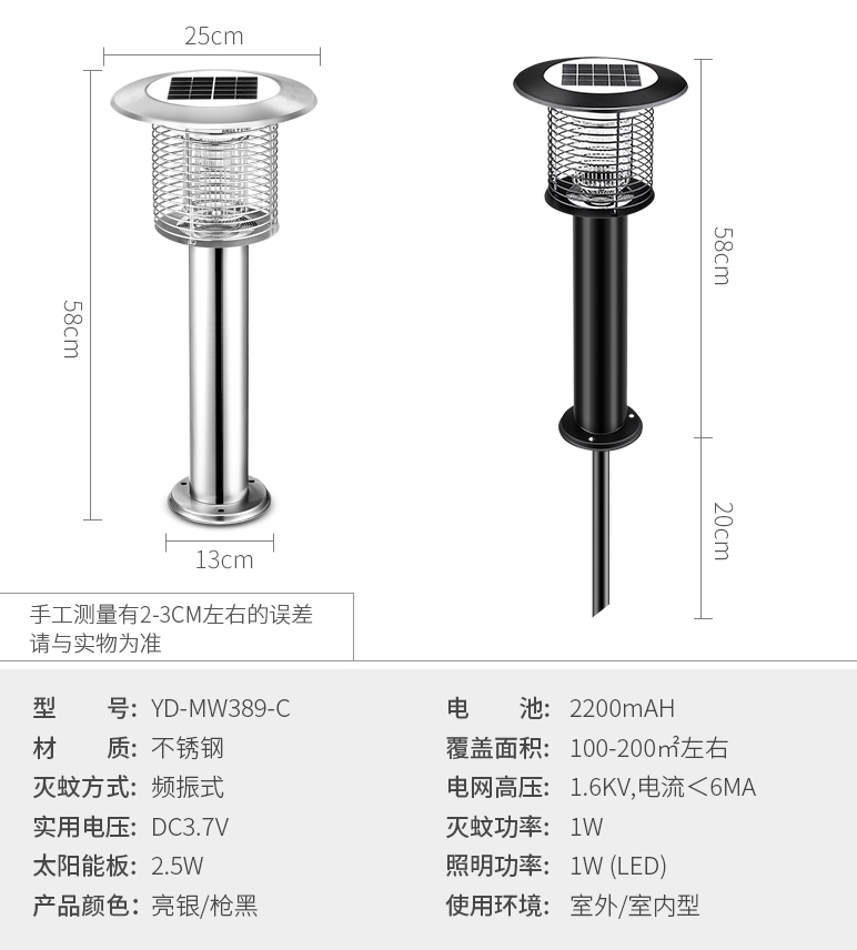 太陽(yáng)能捕蟲(chóng)燈